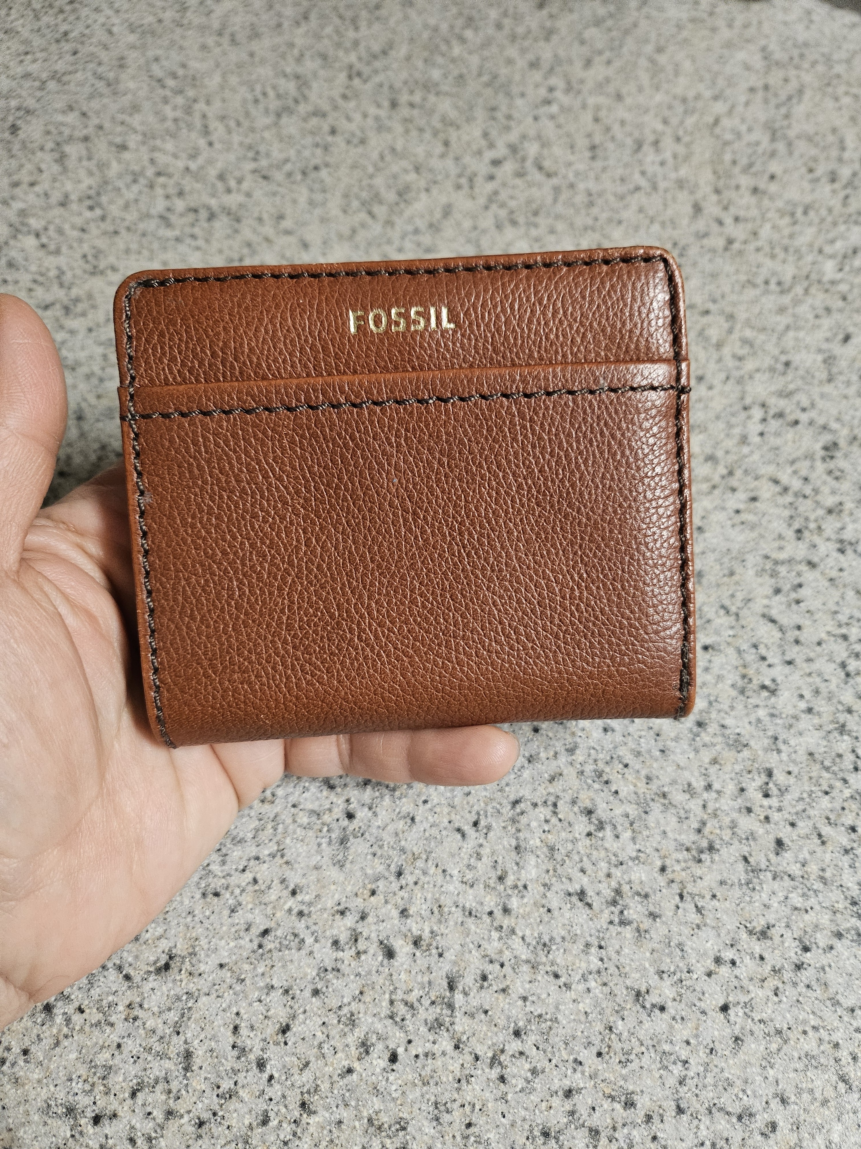 Fossil Brown Leather Card Holder
